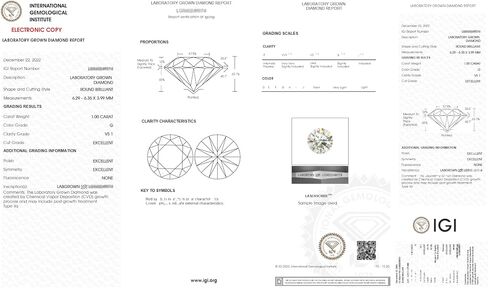 2.00 Carat (D-E Color, VS1 Clarity) IGI Certified Round Lab Grown Diamond Stud Earrings in 14K Yellow Gold in Saudi Arabia