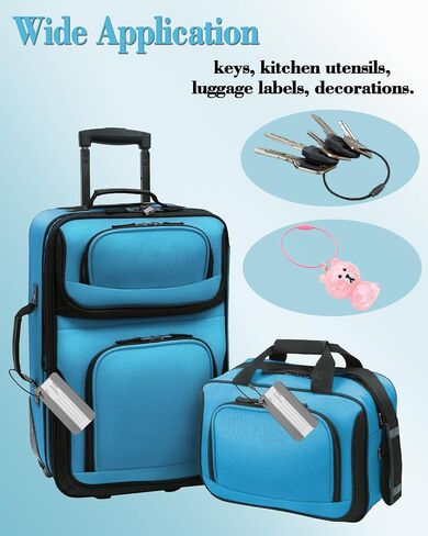 20 Pcs Metal Wire Keychains,6" Wire Key Rings Kit,304 Stainless Steel 1.5mm Colored Coated Keychain Cable Loops Connecter for Luggage ID Tags in Saudi Arabia