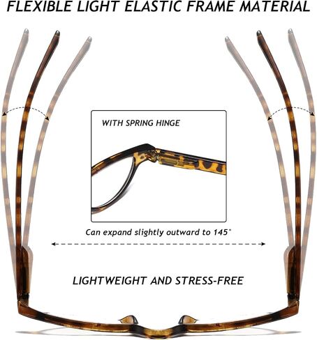 Hubeye 3 Pairs Plastic Retro Half Moon Frame Reading Glasses Lightweight Spring Hinge Women and Men Reader +2.0 in Kuwait