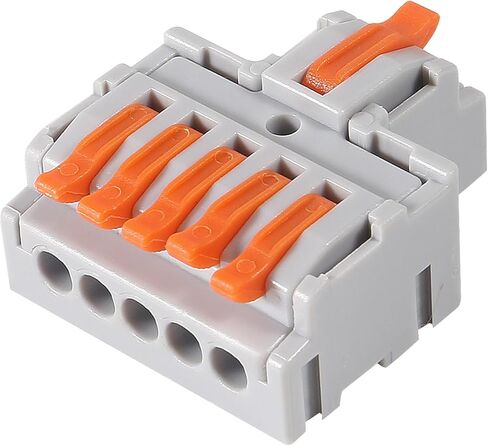 AITRIP 10Pcs Lever Wire Connectors, DIY Mini Quick Terminal Block Compact Splice Electrical Connectors, 1 in 4 Out 24-12 AWG in Saudi Arabia