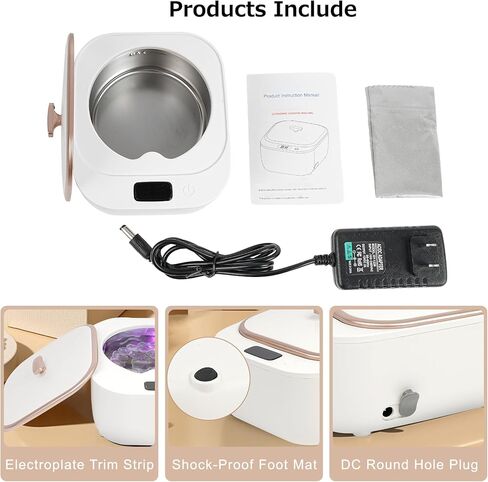 Ultrasonic Jewelry Cleaner, VIPITH Ultrasonic Retainer Cleaner Machine 48kHz Portable UV Cleaner Machine for Dentures, Aligner, Braces, Toothbrush Heads, Ring, Wacth Bands in Kuwait