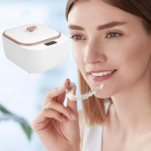 Ultrasonic Jewelry Cleaner, VIPITH Ultrasonic Retainer Cleaner Machine 48kHz Portable UV Cleaner Machine for Dentures, Aligner, Braces, Toothbrush Heads, Ring, Wacth Bands in Kuwait