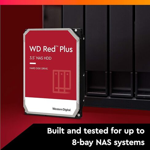 Western Digital 6TB WD Red Plus NAS Internal Hard Drive HDD - 5400 RPM, SATA 6 Gb/s, CMR, 256 MB Cache, 3.5" -WD60EFPX (Renewed) in Saudi Arabia