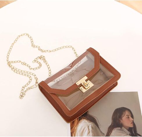UEOE Clear Bag Stadium Approved, Clear Purses for Women, See Through Crossbody Bag for Concert & Sports Events in Saudi Arabia