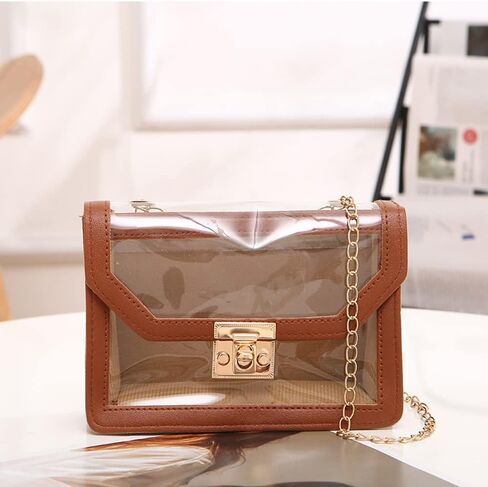 حقيبة شفافة معتمدة من UEOE، محفظة شفافة للنساء، حقيبة كروس شفافة للحفلات والمناسبات الرياضية in Kuwait