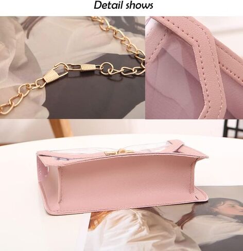 حقيبة شفافة معتمدة من UEOE، محفظة شفافة للنساء، حقيبة كروس شفافة للحفلات والمناسبات الرياضية in Kuwait