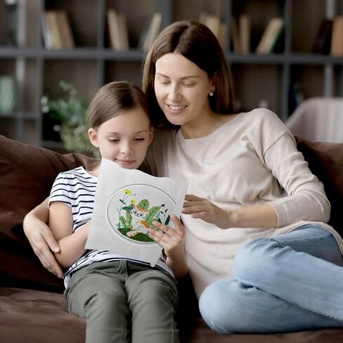 مجموعة تطريز ERKOON للمبتدئين، مجموعة خياطة يدوية للحرف الفنية، مجموعات للمبتدئين في الغرز المتقاطعة، مجموعات تطريز DIY مع أنماط وتعليمات وخيوط إبر الأطواق in Kuwait