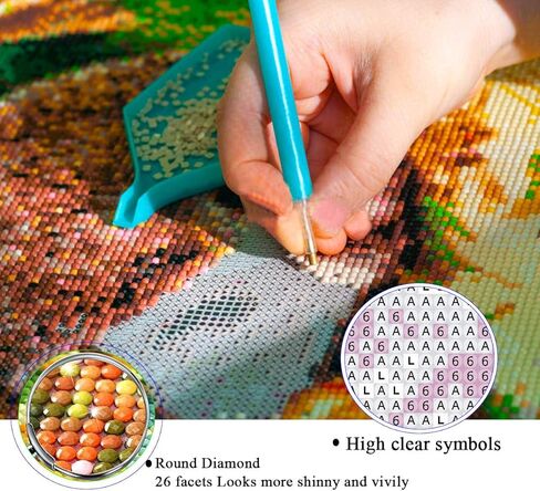 مجموعات طلاء ألماس 5D DIY للبالغين، مثقاب دائري كامل، تطريز كريستالي، بغرز متقاطعة، فنون الفسيفساء، ديكور جدار المنزل (30 × 40 سم، طائر طنان) in Kuwait