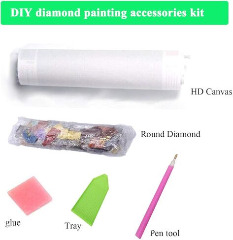 مجموعات طلاء ألماس 5D DIY للبالغين، مثقاب دائري كامل، تطريز كريستالي، بغرز متقاطعة، فنون الفسيفساء، ديكور جدار المنزل (30 × 40 سم، طائر طنان) in Kuwait