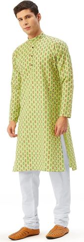 Maple Clothing Kurta Pajama Printed Cotton Indian Apparel for Men in Saudi Arabia