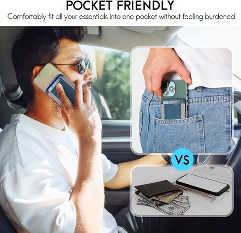 Phone Wallet Stick on, Holds 7 Cards, Leather Phone Card Holder,Adhesive Cell Phone Pocket for Back of Phone,Sticky Credit Card Holder for Phone Case,Compatible with iPhone and Most Smartphones(Blue) in Saudi Arabia