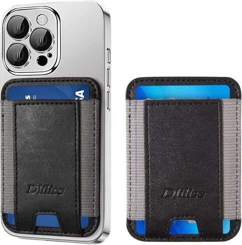 Phone Wallet Stick on, Holds 7 Cards, Leather Phone Card Holder,Adhesive Cell Phone Pocket for Back of Phone,Sticky Credit Card Holder for Phone Case,Compatible with iPhone and Most Smartphones(Blue) in Saudi Arabia