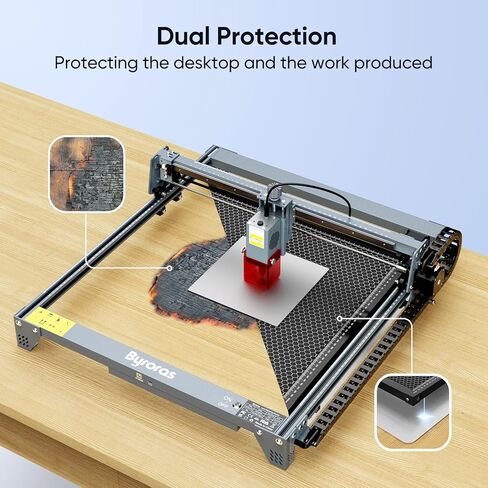 طاولة عمل على شكل قرص العسل مقاس 445 × 445 مم (17.5 بوصة × 17.5 بوصة) منطقة عمل (400 × 400 مم) سرير على شكل قرص العسل مزود بلوحة ألومنيوم للنقش وتبديد سريع للحرارة وحماية سطح المكتب in Kuwait