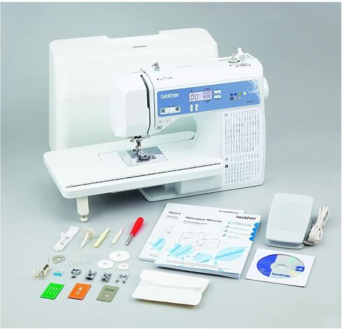 Brother XR9550 Sewing and Quilting Machine (White) Bundle with 36-Piece Bobbins and Sewing Threads with Case (2 Items) in Saudi Arabia