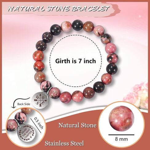Sensi Blue Coworker Leaving Gifts, Retirement Gifts for Women, Farewell Going Away Goodbye New Job Gifts for Female, Retired Gifts for Boss Colleague, Natural Stone Compass Bracelets in Saudi Arabia