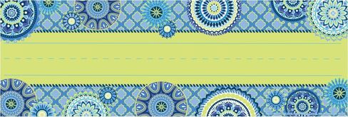 Eureka Blue Harmony Teacher Supplies Self-Adhesive Student Nametags, 36 pcs, 9.5'' x 3.25'' in Saudi Arabia