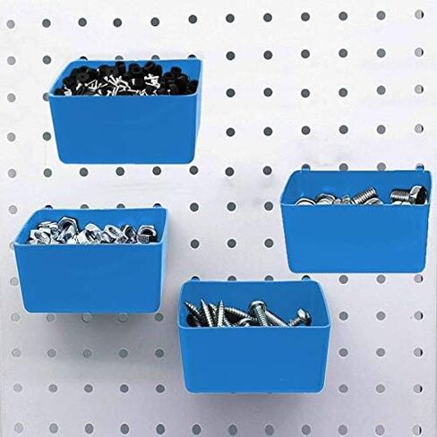 Daanxw 148PCS Pegboard Accessories Organizer Kit, Pegboard Bins, Pegboard Set for Tools, 1/8 and 1/4 inch Pegboard Hooks Assortment, Pegboard Bins, Metal Hooks for Hanging Storage (Blue) in Saudi Arabia