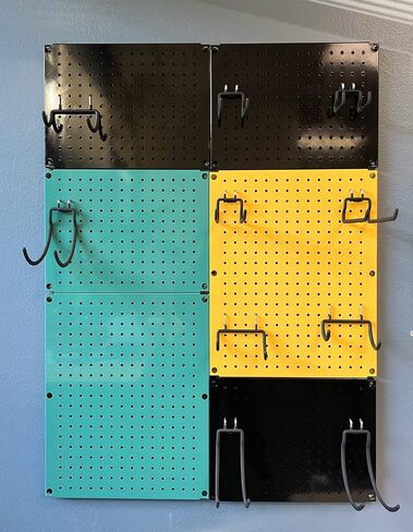 HantekSteel Metal Pegboard بطول 30.48 سم × عرض 40.64 سم منظم حائط عالي التحمل لتخزين أدوات المرآب المنزلي 4 قطع باللون الأخضر in Saudi Arabia