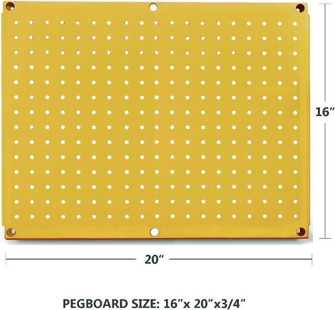 HantekSteel Metal Pegboard بطول 30.48 سم × عرض 40.64 سم منظم حائط عالي التحمل لتخزين أدوات المرآب المنزلي 4 قطع باللون الأخضر in Saudi Arabia