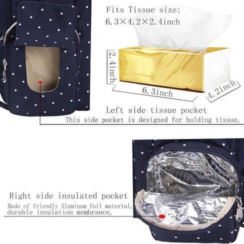 Generic Diaper Bag Backpack, Baby Essentials Bag with Insulated Pockets Stroller Straps, Multifunctional Large Capacity Diaper Bags for Baby Girl Boy, Waterproof Baby Bag Backpack for Mom Travel in Saudi Arabia