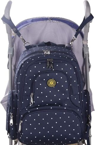 Generic Diaper Bag Backpack, Baby Essentials Bag with Insulated Pockets Stroller Straps, Multifunctional Large Capacity Diaper Bags for Baby Girl Boy, Waterproof Baby Bag Backpack for Mom Travel in Saudi Arabia