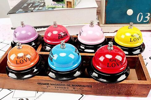 قطعة واحدة من جرس خدمة العملاء من Pupdoge، جرس قائمة البار، جرس الوجبات، يستخدم لتذكير النوادل بالخدمة، جرس الاتصال للاستخدام في مكتب الاستقبال في الفندق ومطعم الفندق، لون عشوائي in Kuwait