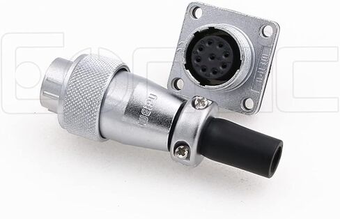 Eonvic WS16 9 Pin Aviation Connector Waterproof Plug Male Female Square Socket Metal Threaded Signal LED Industrial Equipment in Saudi Arabia