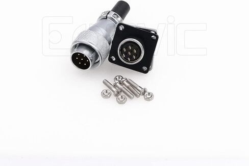 Eonvic WS16 9 Pin Aviation Connector Waterproof Plug Male Female Square Socket Metal Threaded Signal LED Industrial Equipment in Saudi Arabia