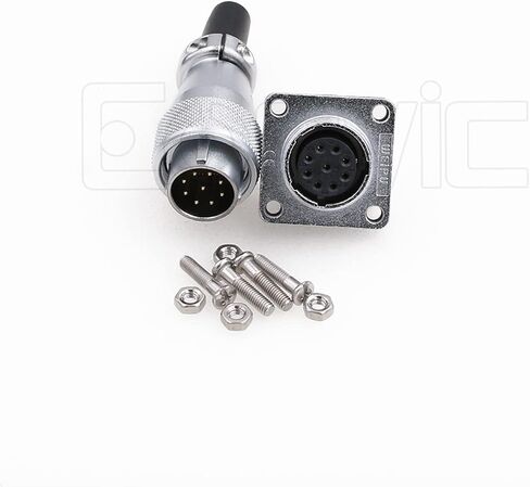 Eonvic WS16 9 Pin Aviation Connector Waterproof Plug Male Female Square Socket Metal Threaded Signal LED Industrial Equipment in Saudi Arabia