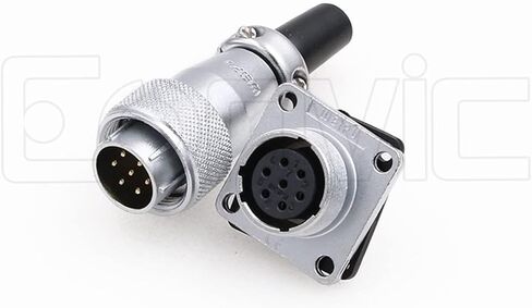 Eonvic WS16 9 Pin Aviation Connector Waterproof Plug Male Female Square Socket Metal Threaded Signal LED Industrial Equipment in Saudi Arabia