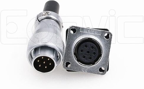 Eonvic WS16 9 Pin Aviation Connector Waterproof Plug Male Female Square Socket Metal Threaded Signal LED Industrial Equipment in Saudi Arabia