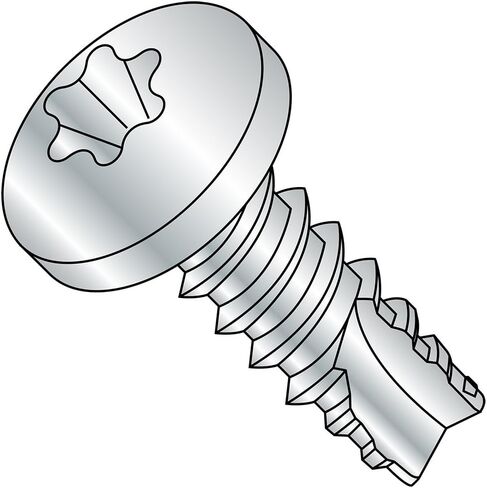 Small Parts 02045TP Steel Thread Cutting Screw, Zinc Plated Finish, Pan Head, Star Drive, Type 25, #2-32 Thread Size, 1/4" Length (Pack of 100) in Saudi Arabia