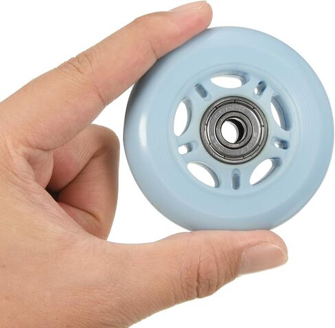M METERXITY 4 Pack PU Skate Wheels - Inline Skate PU Wheels with Bearing, Apply to Roller Skating/Outdoor Sports (24 x 70mm, Blue) in Saudi Arabia