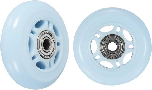 M METERXITY 4 Pack PU Skate Wheels - Inline Skate PU Wheels with Bearing, Apply to Roller Skating/Outdoor Sports (24 x 70mm, Blue) in Saudi Arabia