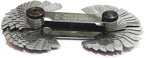 BRITISH WHITWORTH BSW & METRIC SCREWS BOLTS PITCH MEASURE THREAD GUAGE 51 BLADES in Saudi Arabia