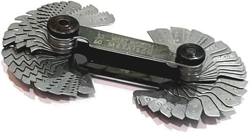 BRITISH WHITWORTH BSW & METRIC SCREWS BOLTS PITCH MEASURE THREAD GUAGE 51 BLADES in Saudi Arabia