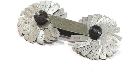 BRITISH WHITWORTH BSW & METRIC SCREWS BOLTS PITCH MEASURE THREAD GUAGE 51 BLADES in Saudi Arabia