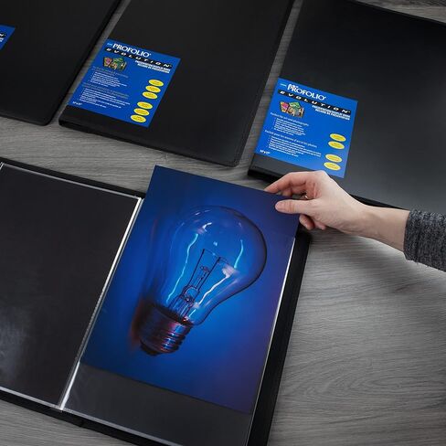 Itoya ProFolio Evolution كتاب ألبوم صور أسود مقاس 13 × 19 مع 48 صفحة - مجلد محفظة فنية لألبوم الصور للأعمال الفنية - غلاف محفظة كتاب الصور - كتاب صور عرض تقديمي in Saudi Arabia
