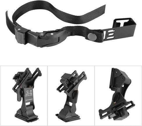 NITRIP Helmet Bracket Base Set, Anti-Vibration Helmet Mount Holder Bracket, Lightweight Helmet Mount, Action Cameras for Night Vision Goggles Cycling Riding in Kuwait