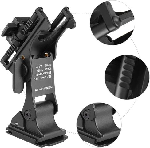 NITRIP Helmet Bracket Base Set, Anti-Vibration Helmet Mount Holder Bracket, Lightweight Helmet Mount, Action Cameras for Night Vision Goggles Cycling Riding in Kuwait