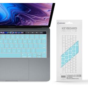 IBENZER Macaron Series Silicone Keyboard Cover for MacBook Pro 13’’ or 15’’ with Touch Bar (2018 2017 2016 Model: A1706 A1707 A1989 A1990), Black,MKC05BK in Kuwait