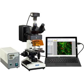 مجهر مختبر بيولوجي OMAX 40X-1600X 18MP USB 3.0 رقمي EPI-Fluorescent ثلاثي العينيات in Kuwait