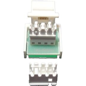 100 Pack - Cat3 Rj11 Keystone Jack White in Saudi Arabia