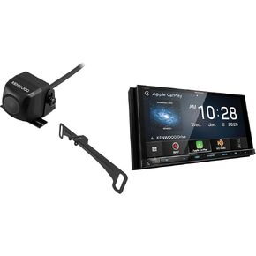 KENWOOD DNX997XR 6.8" CD/DVD Garmin Navigation Touchscreen Receiver w/Apple CarPlay and Android Auto | Plus KENWOOD CMOS-230LP Universal Backup Camera in Kuwait