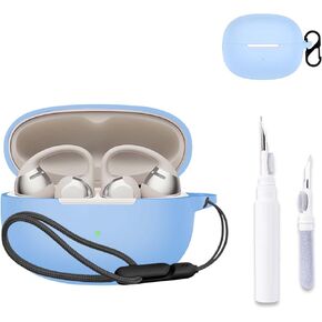for SHOKZ OpenDots One Case Cover,NOUKAJU Earphone Protective Cover(with Carabiner + Lanyard + Cleaning Pen) Drop-Proof,Shock-Proof,Dust-Proof,Protective Case for SHOKZ OpenDots One(Sky-Blue) in Kuwait