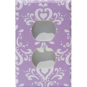 Purple Damask Outlet Switch Plate Covers/Damask Children's Wall Decor in Saudi Arabia