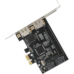 بطاقة محول شبكة CHICIRIS PCIe مع دعم Ultra ATA 133 لتخزين البيانات، بطاقة محول PCB 1 X لمتخصصي تكنولوجيا المعلومات باللون الأسود in Saudi Arabia