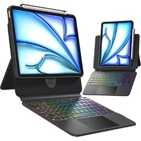 Keyboard Case for 12.9 inch iPad Pro 6/5/4/3rd Gen & 13 inch iPad Air (2025 M3, 2024 M2).. in Kuwait