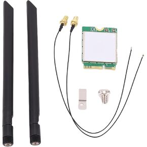 WiFi 7 Card, RTL8922AE Chipset 6338Mbps Band 2.4GHz 5GHz 6GHz Wireless Network Card with BT5.4 Dual 8dBi Antenna, for 10 11 PC Laptop in Kuwait