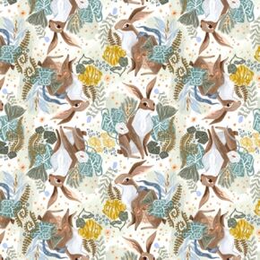 Dear Stella Botanica by Rae Ritchie ST DRR2289 Multi Rabbits in Saudi Arabia